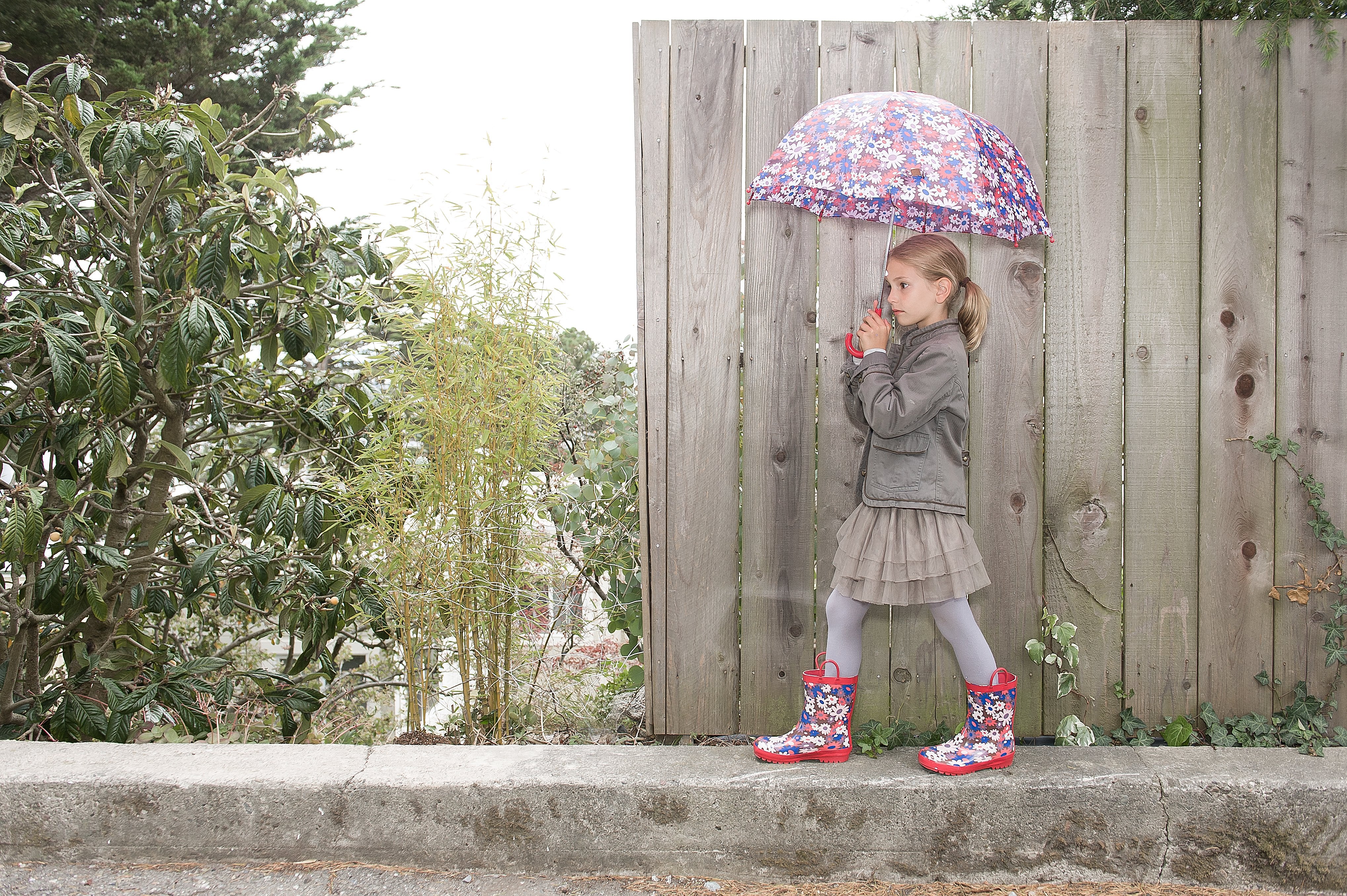 Brown Flower Raincoat Pluie Pluie Girls Brown Flower Raincoat