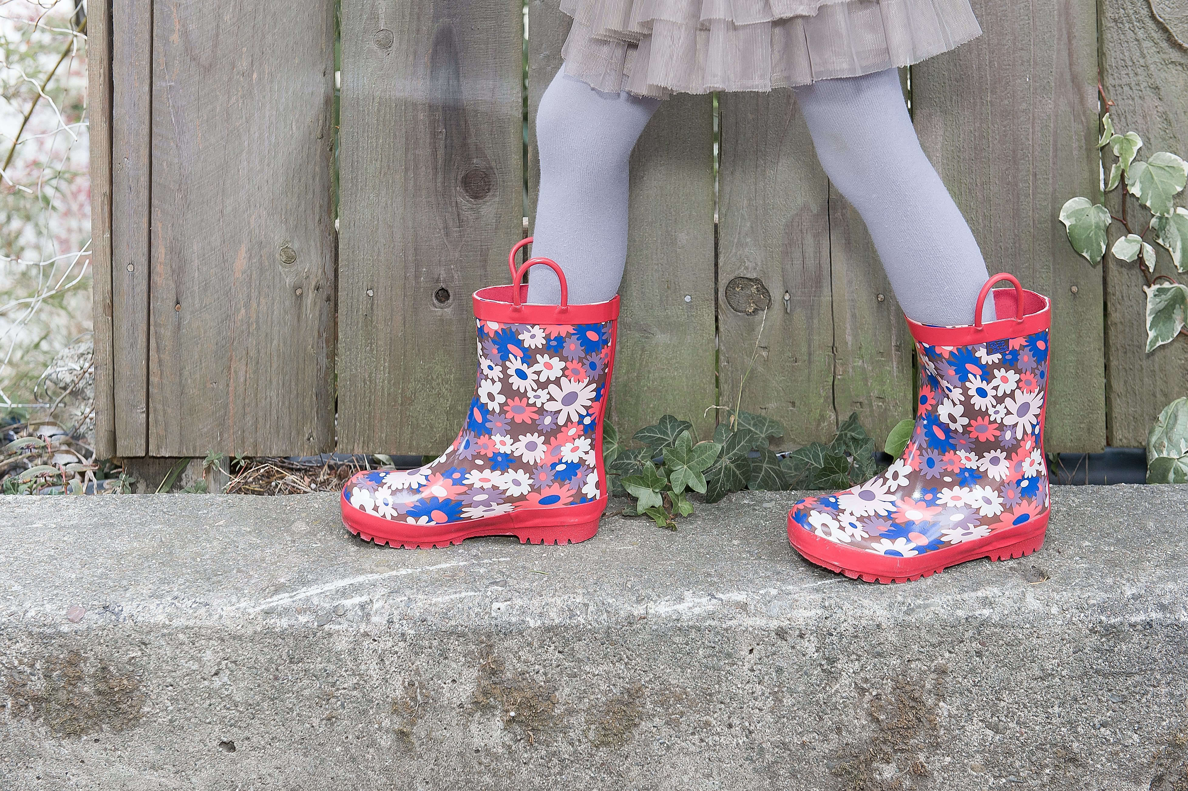 Brown Flower Rain Boot Pluie Pluie Girls Brown Flower Rain Boot