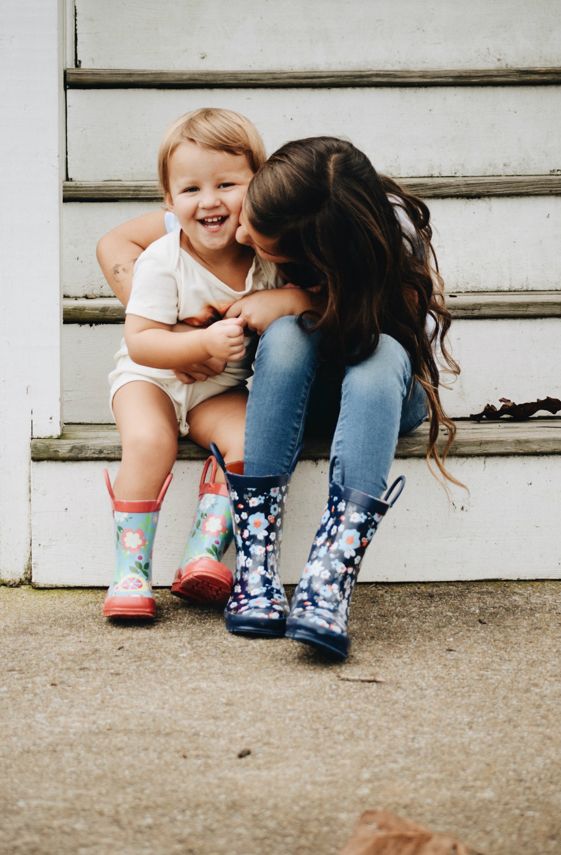 Navy Flower Rain Boot Pluie Pluie Girls Navy Flower Rain Boot