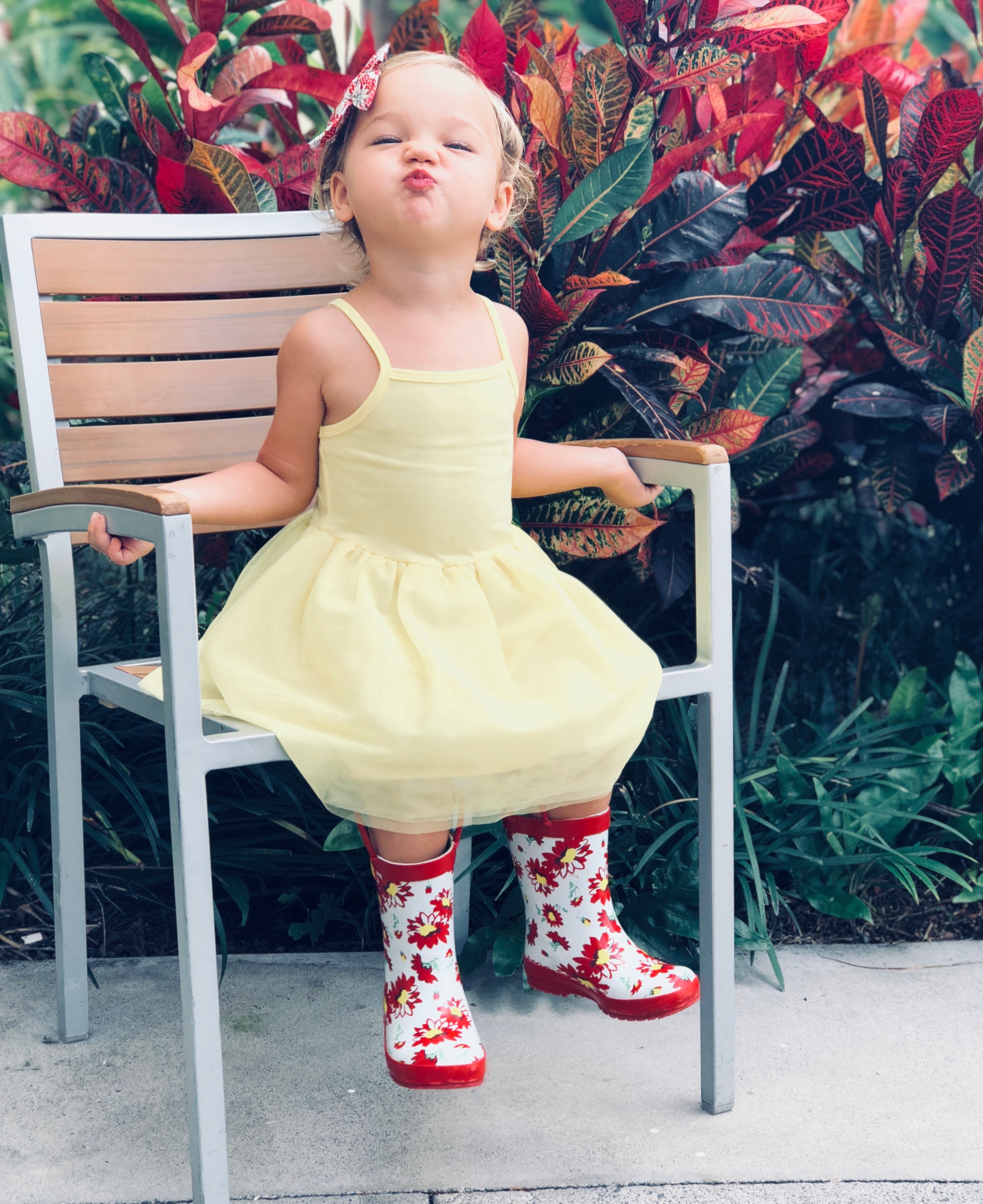 Red Flower Rain Boot Pluie Pluie Girls Red Flower Rain Boot