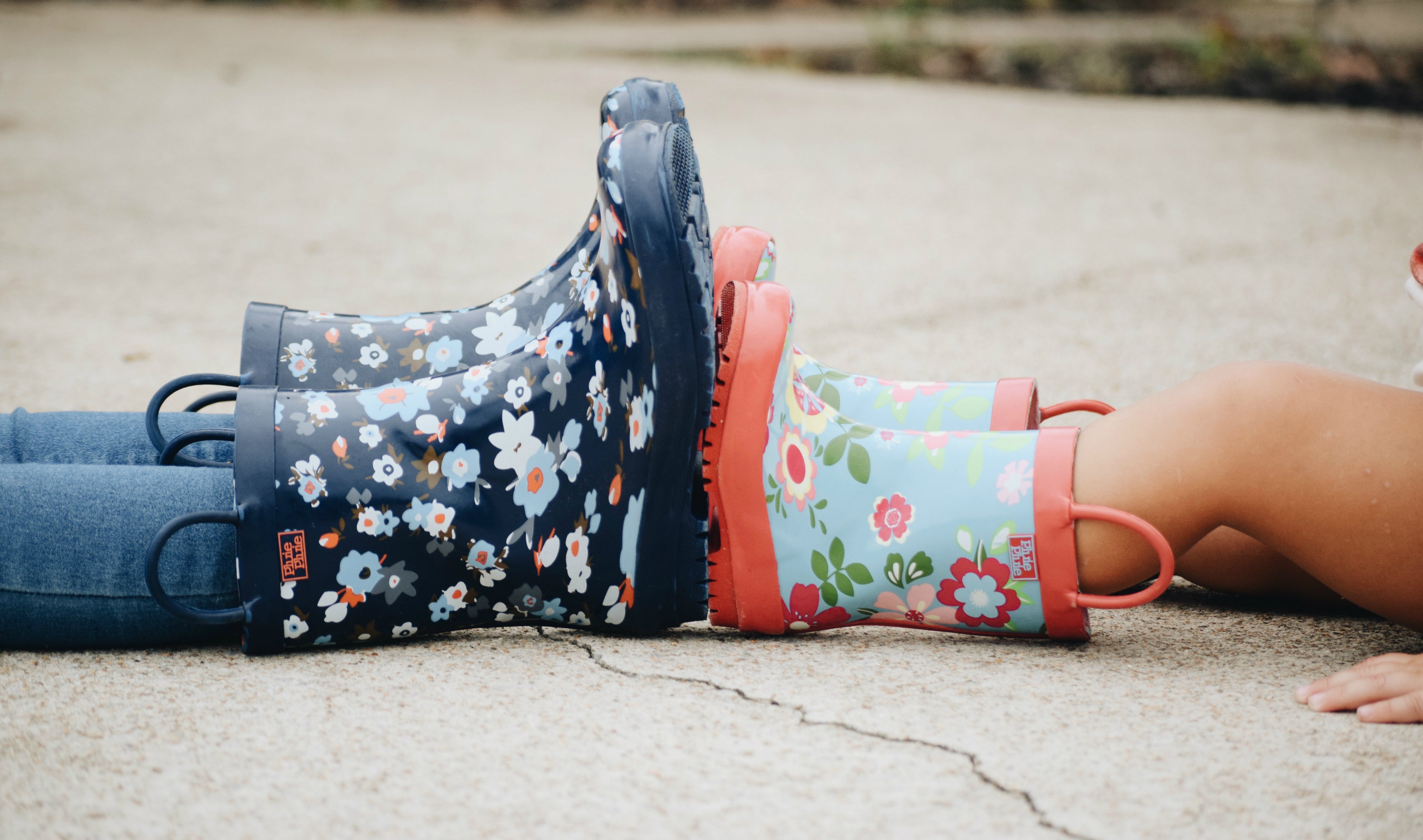 Navy Flower Rain Boot Pluie Pluie Girls Navy Flower Rain Boot