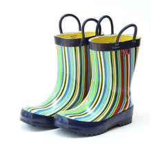 Blue Stripe Rain Boot