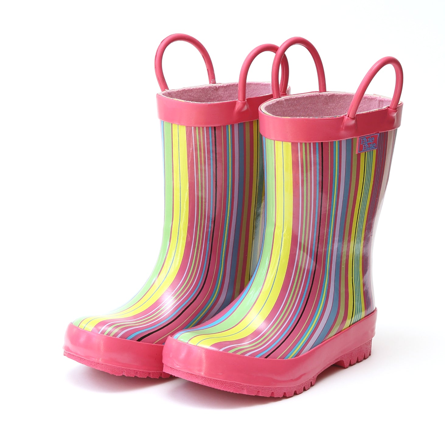 Pluie Pluie Girls Pink Stripe Rain Boot