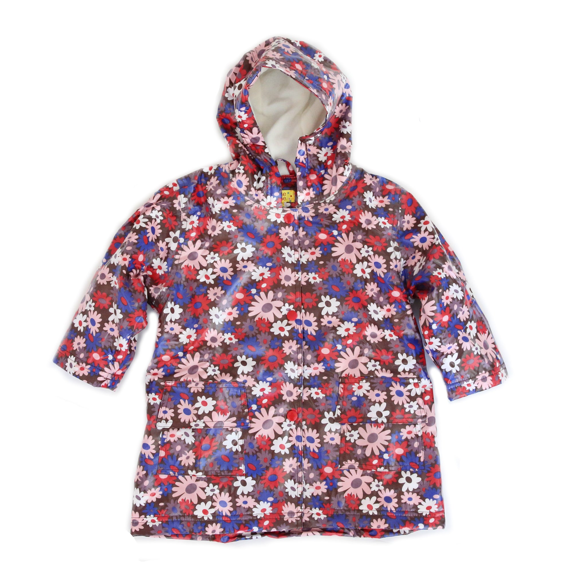 Pluie Pluie Girls Brown Flower Raincoat