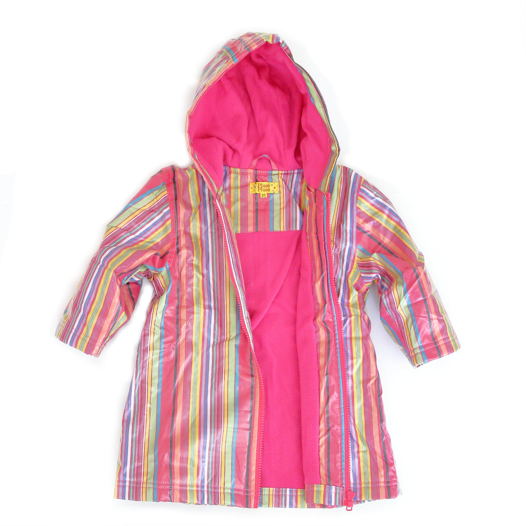 Pluie Pluie Girls Pink Stripe Raincoat